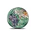 Gemstone Globe Paperweight with Opalite Ocean Color: Peridot Green, Size: 3