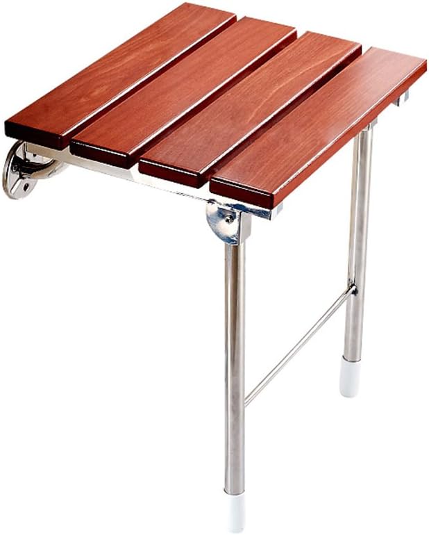Wall Stool/Folding Shower Stool/Bathroom Chair/Senior Solid Wood Stool/Stainless Steel Folding Stool/Washing Wall Stool/Bathing Wall/Stool/Stool/Accommodation 160KG/34*38*46cm