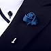 L'vow Satins Rose Brooch for Wedding Handmade Lapel Pin Flower Boutonniere for Suit Pack of 6