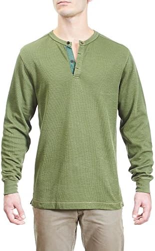 Thaddeus Mens Harry LS 100% Cotton Thermal Henley