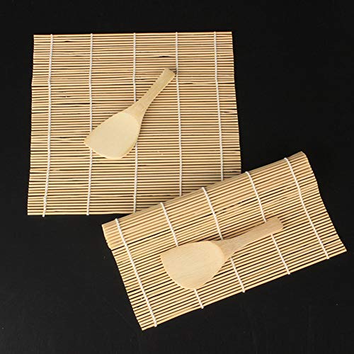 CactusAngui DIY Home Kitchen Bamboo Sushi Rolling Maker Mat Rice Paddle DIY Roller Mold Tools