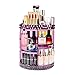 DreamGenius Makeup Organizer 360-Degree Rotating Adjustable Multi-Function Acrylic Cosmetic Storage, Purple
