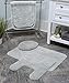 Maples Rugs Toilet Lid Cover - SofTec Soft Washable Elongated Seat Rug [Made in USA] Non Slip & Quick Dry for Bathroom, Grey