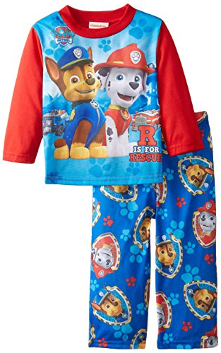 Paw Patrol Little Boys' R Is For Rescue 2-Piece Pajama Set, Red, 2T