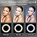 LED Ring Light with Stand, Table Top Halo Light Ring, Live Video Lighting Kit Bi-Color Dimmable CRI 90+ Adjustable w/Phone Holder, YouTube Studio Makeup (14 Inch)