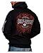Harley-Davidson Men's Ghost Speed Full-Zip Hooded Sweatshirt, Solid Black