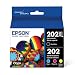 Epson T202XL-BCS Claria Ink Cartridge Multi-Pack - High-Capacity Black and Standard-Capacity Color (CMYK) primary