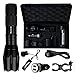 LED Flashlight By RemLite. Includes 1000 Lumen Black Tactical Flashlight With Rechargeable Battery. Best For Fishing And Camping. Made of Military Grade Aluminum