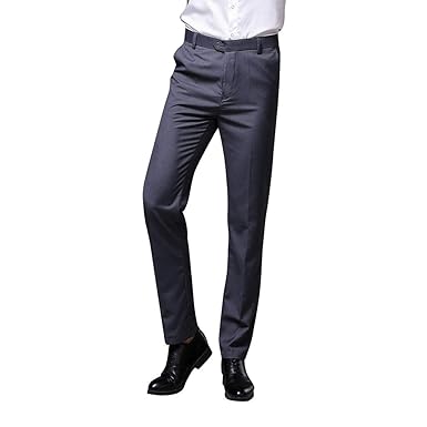 Frauit Pantalon De Hombre Elegante Slim Fit Pantalon De