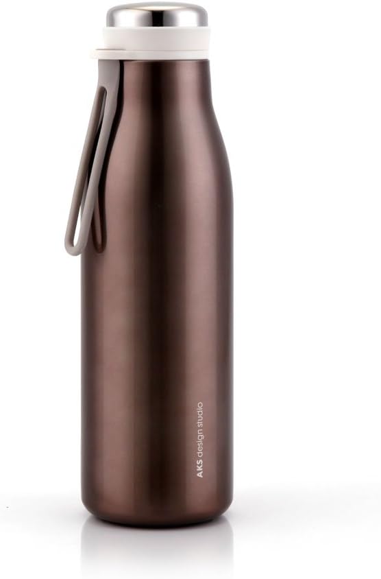 AKS Vacuum Insulated Stainless Steel Water Bottle, Sweat Proof Thermos Flask