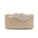 WEDDINGHELPER Clutch Purses Golden Peacock for Women Luxury Rhinestone Crystal Evening Clutch Bags Vintage Party (gold)