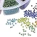 PH PandaHall 12500pcs Glass Seed Beads 12/0 Waist Beads 2mm Transparent Silver Lined Loose Spacer Mini Glass Seed Beads for Friendship Bracelet Making Summer Seaside Beading Weaving