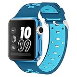 Band for Apple Watch 38mm, Alritz Silicone Sport Straps Replacement Wristband Bracelet for Apple Watch Series 3 / Series 2 / Series 1 / Nike+, Free Protective Case Included