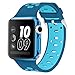 Alritz Band Compatible Apple Watch 40mm 38mm, Silicone Sport Strap Replacement for Apple Watch Series 4/Series 3/Series 2/Series 1/Nike+, Lake Blue