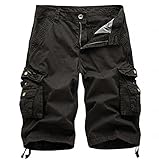 Men's Twill Cargo Shorts (32, Dark grey)