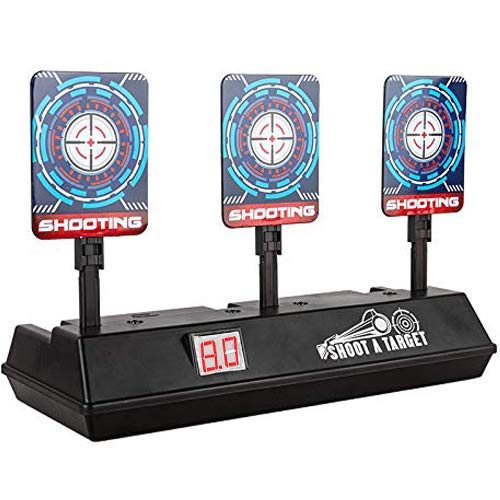 (2019 Updated Edition) Electric Digital targer for Nerf Guns,Scoring Auto Reset Nerf Target for Shooting with Wonderful Light Sound Effect for Nerf Guns Blaster N-Strike Elite/Mega/Rival Series
