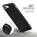 ALYEE iPhone 7 Plus Phone Case, iPhone Leather Case for iPhone 7 Plus,iPhone 8 Plus, 5.5 inch(Matte Black)