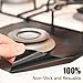Gas Range Protectors 6 Packs, FengNiao Reusable Cuttable Gas Stove Burner Covers , Non-Stick, Fast Clean, FDA approved