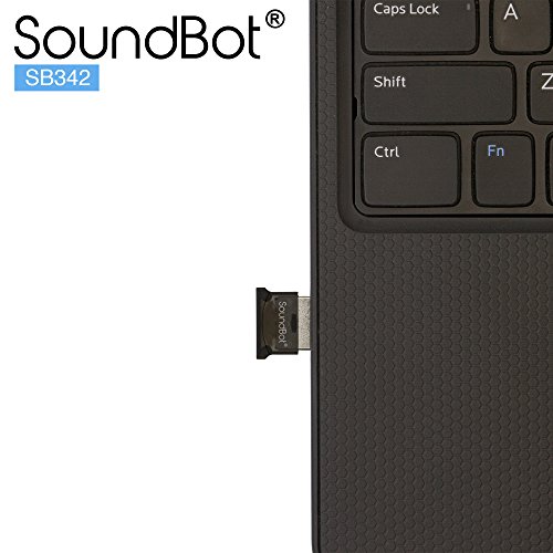 soundbot SB342-BLK Bluetooth 4.0 USB Adapter with 3Mbps High Data Transfer Rate & 33 Feet Wireless Range