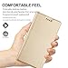 BLU VIVO 8 case, KuGi BLU VIVO 8 case, Ultra-Thin BW Style PU Cover + TPU Back Stand Case for BLU VIVO 8 Smartphone(Gold)