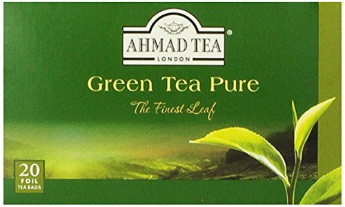 Ahmad Tea Green Tea Pure, 20-Count Boxes (Pack of 6)