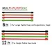 AusKit Twist Ties, Reusable Cords 18Pcs (Diameter-5mm , 6 Inch and 12 Inch) Assorted Colors Black,Green,Orange,Red