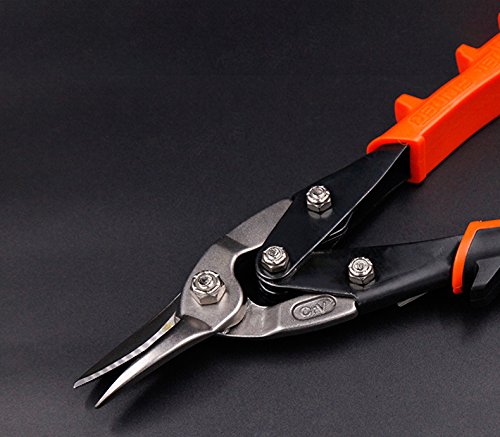 Finder 10'' Left Cut Aviation Snips, Scissors for Cutting Hard Meterial, Metal Sheet Cutter