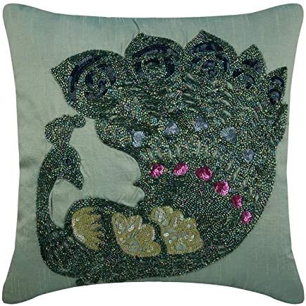 Amazon Com The Homecentric Designer Blue Pillow Shams Beaded