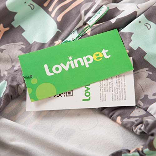 LovinPet Large Dog Pajamas, Hippos Zoo Animal Cozy Dog Pajamas, Slim fit, Lightweight Pullover Pajamas/Full Coverage Dog pjs/Please Reese Size Chart Before Ordering - Thumbnail 2