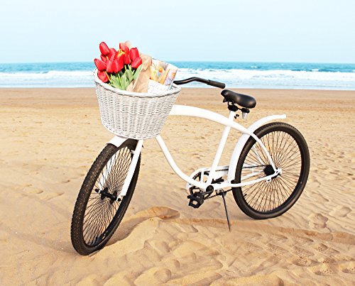 Colorbasket Adult Front Handlebar Wicker Bike Basket - Thumbnail 2