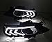 MotorFansClub Daytime Running Fog Lights Lamp LED DRL for Ford Fusion Mondeo 2013-2016 with Turn Signal(White & Yellow)