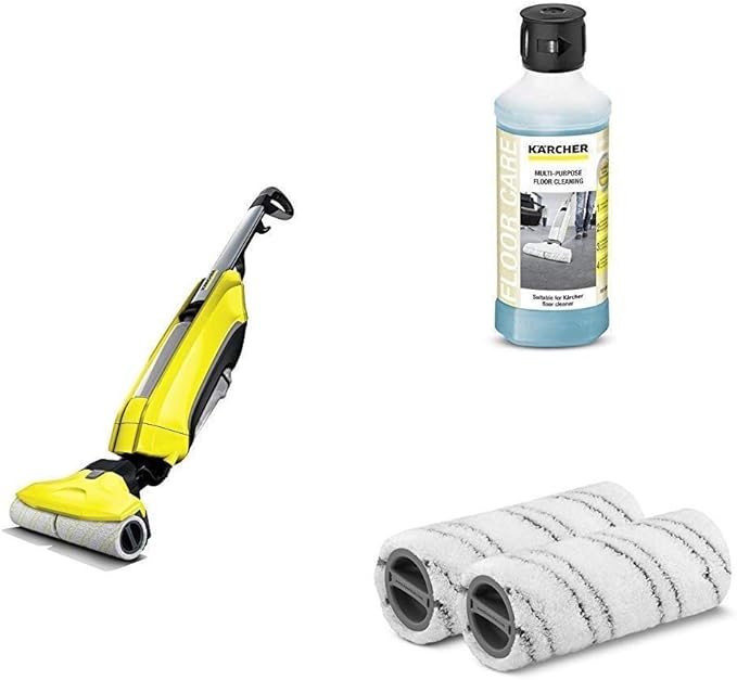 Kärcher 2019 FC5 Hard Floor Cleaner, Yellow, 460 W with Kärcher 500ml