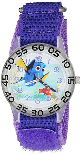 Disney Girl's 'Finding Dory' Quartz Plastic and Nylon Watch, Color:Purple (Model: W002740)