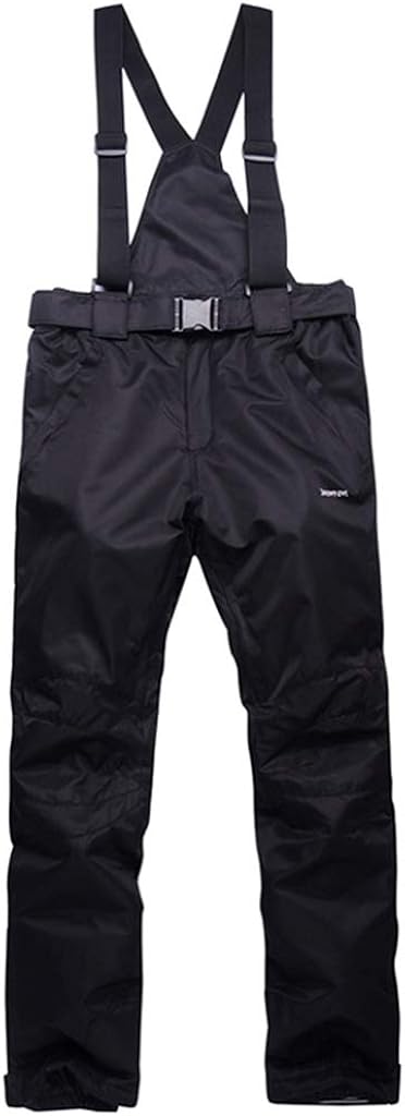 Zeraty Adult Snow Pants Men Women Ski Pants Waterproof and Breathable Polyester Snow Bib Winter Outdoor Snowboarding Black: Clothing