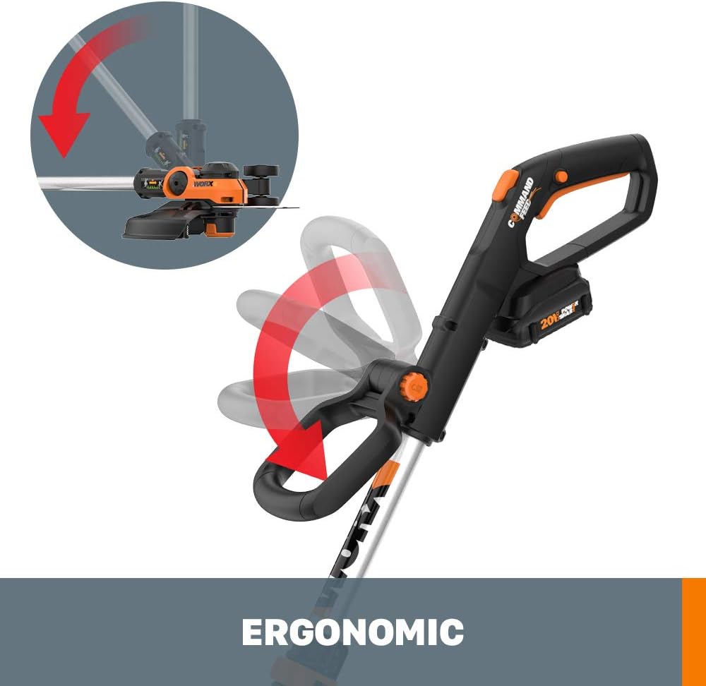 WORX WG163 GT 3.0 20V PowerShare 12" Cordless String Trimmer & Edger, 12in : Garden & Outdoor