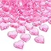 Tatuo 160 Pieces Acrylic Heart Decoration Valentine's Day Heart Ornaments for Vase Fillers and Table Scatter, 0.9 Inch (Pink)