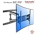 Loctek R2L Curved and Flat Panel 32-70 Inches UHD HD TV Wall Mount Bracket max. Fits 24 inches Wall Stud with Articulating Arm Swivel & Tilt for Most of LED, LCD, Plasma, OLED TVs
