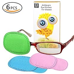 Plinrise 6 PCS Amblyopia Eye Patch For Glasses, Treat Lazy Eye, Amblyopia And St