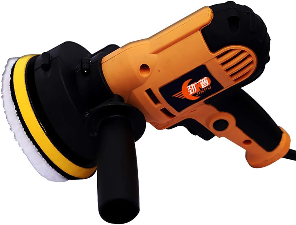 Amazon Co Jp 車の磨く機械 車の美しさのワックスがけ機械 車のボートのオートバイのための6つの速度の取り外し可能なハンドルのバッファの磨く 機械 黄色 ホーム キッチン