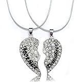 BablingTM Womens 18K Gold Plated Heart Crystal Pendant Necklace