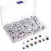 FEPITO 1200 Pieces Googly Wiggle Eyes Self-Adhesive Wobbly Eyes for DIY Doll Making Craft Scrapbooking Accessories, Assorted Sizes