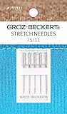 Groz-Beckert Stretch Sewing Machine Needles 130/705 System Size 75/11 Package of 5