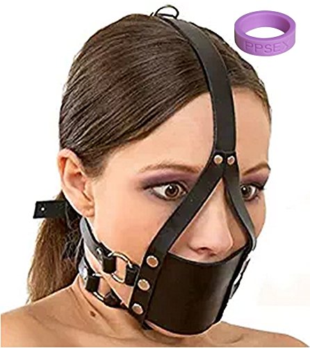 SM Adult Sex Fetish Restraint Bondage Mouth Mask BDSM Head Harness Toys