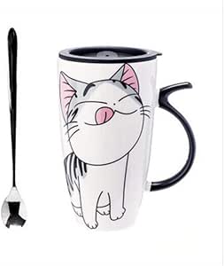 mytxfh Tazas De Café Taza De Gran Capacidad Mate De Cerámica Negra