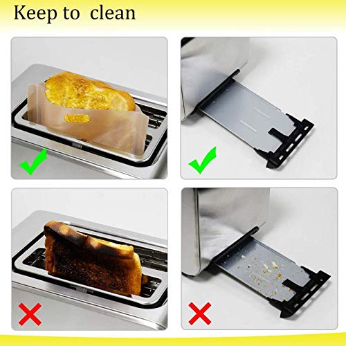 12 Pack Toaster Bags Reusable - Yokgrass 3 Sizes Nonstick Toast Bags for Heat Resistant - FDA Approved, Perfect for Grilled Cheese Sandwiches, Chicken, Pizza, Pastries, Panini - Thumbnail 4