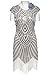 BABEYOND Women's Flapper Dresses 1920s Beaded Fringed Great Gatsby Dress