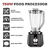 Tower-T18007BLK-Food-Processor-and-Blender-with-2L-Mixing-Bowl-18L-Jug-2-Speed-Settings-and-Pulse-Function-750W-Black-Plastic Tower T18007BLK Food Processor and Blender with 2L Mixing Bowl, 1.8L Jug, 2 Speed Settings and Pulse Function, 750W…