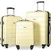 Merax Travelhouse Luggage 3 Piece Expandable Spinner Set (Yellow)