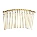 MagiDeal 10 Pieces Vintage Handmade DIY Wire Comb Metal Hair Combs Base 4 Colors Plated Women's DIY Wedding Bridal Hair Jewelry - gold