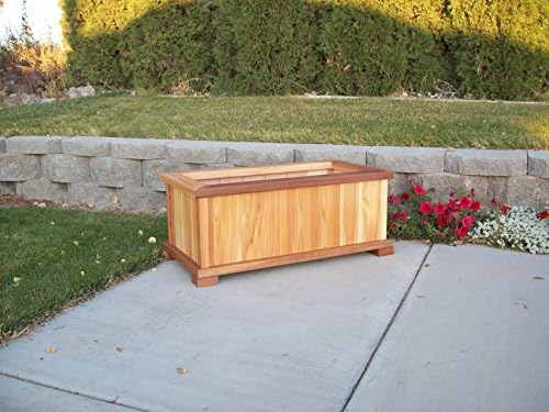 Wood Country Rectangular Patio Planter, Large, Cedar Stain